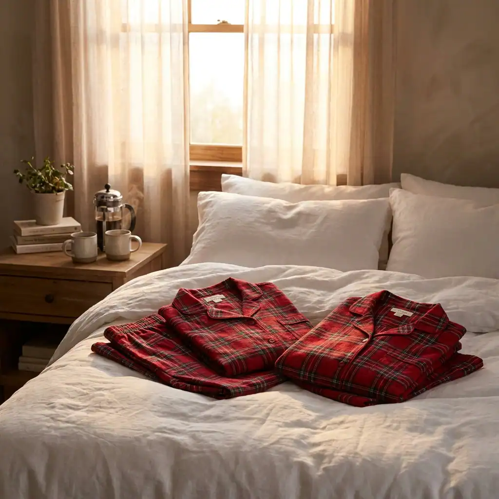 Stoelhoezen coordonnés présentés dans une ambiance cosy et chaleureuse