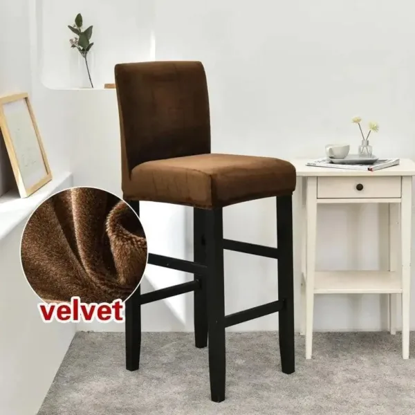 Barkrukhoes van stretch velours