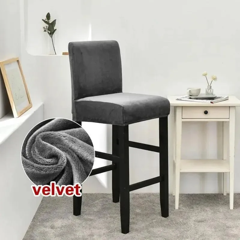 Barkrukhoes van stretch velours