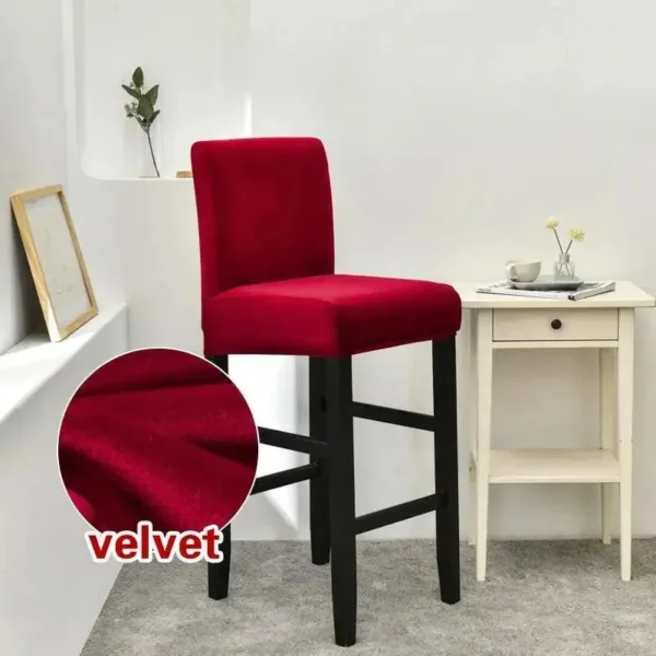 Barkrukhoes van stretch velours