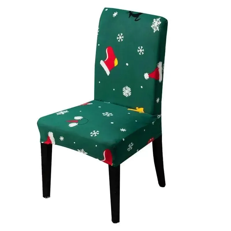 Kerststoelhoes met feestelijk dessin