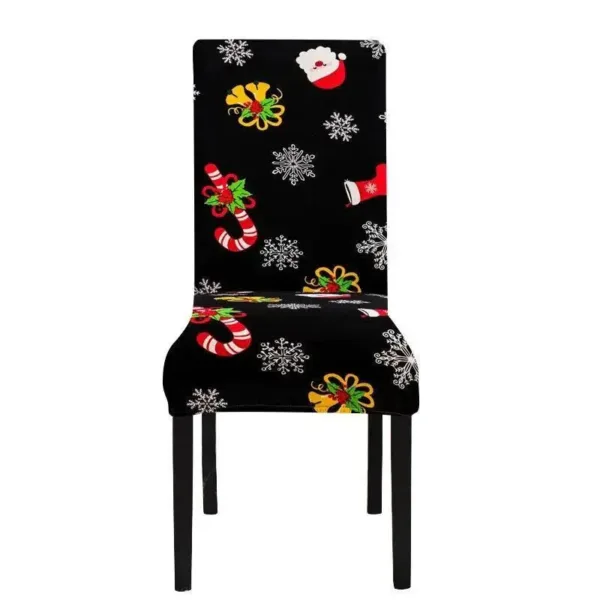 Kerststoelhoes met feestelijk dessin
