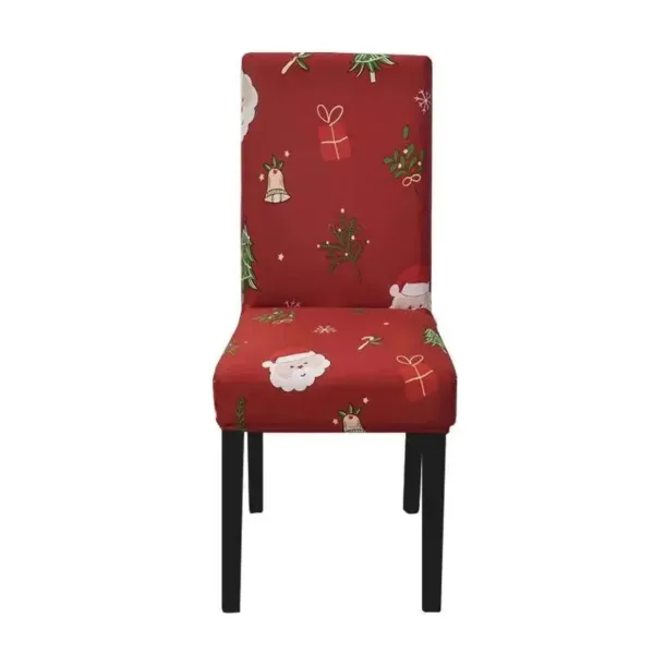 Kerststoelhoes met feestelijk dessin