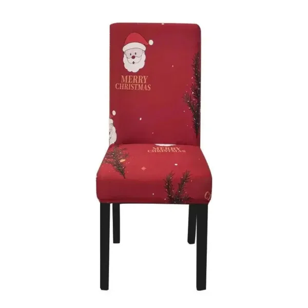 Kerststoelhoes met feestelijk dessin