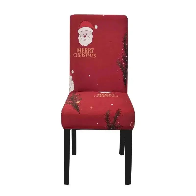 Kerststoelhoes met feestelijk dessin