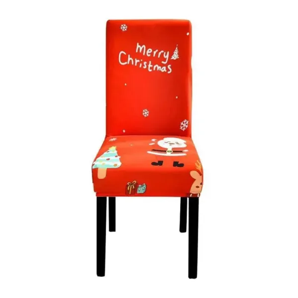 Kerststoelhoes met feestelijk dessin