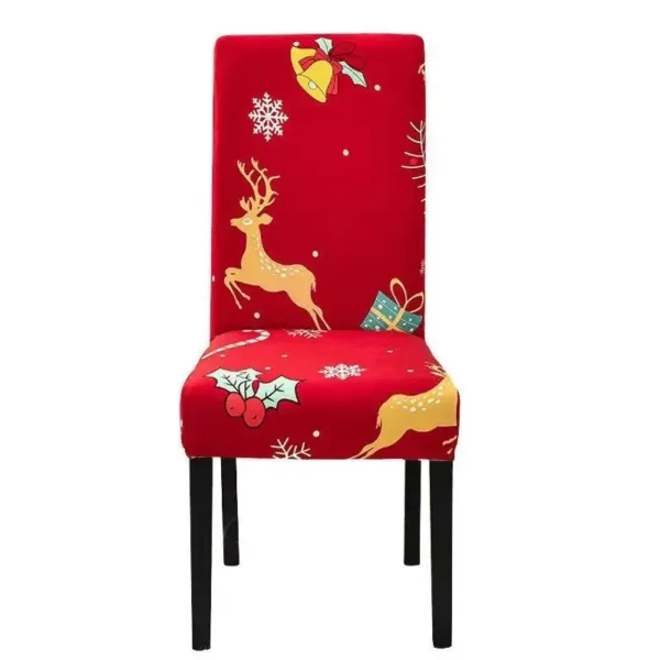 Kerststoelhoes met feestelijk dessin