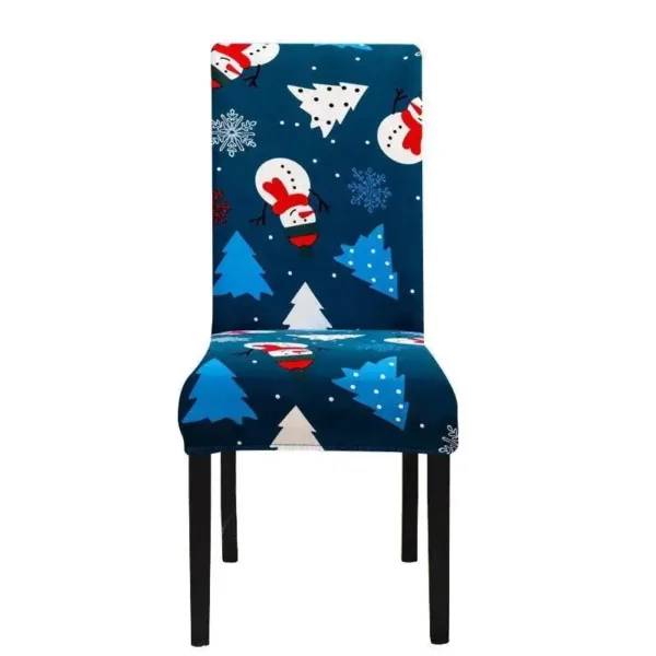 Kerststoelhoes met feestelijk dessin