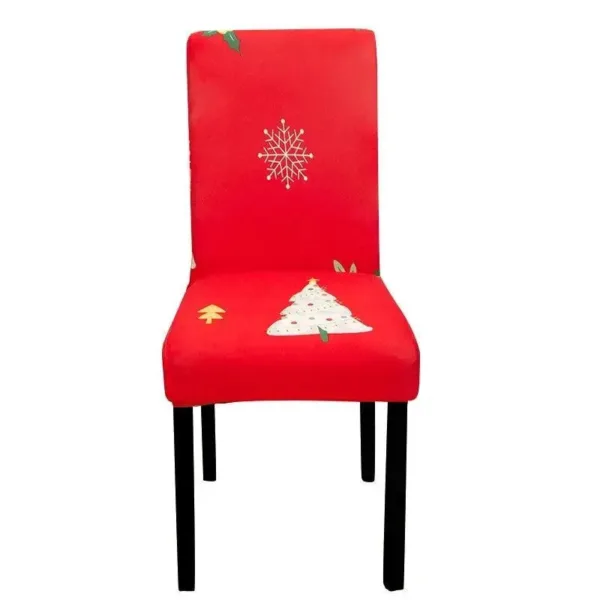 Kerststoelhoes met feestelijk dessin