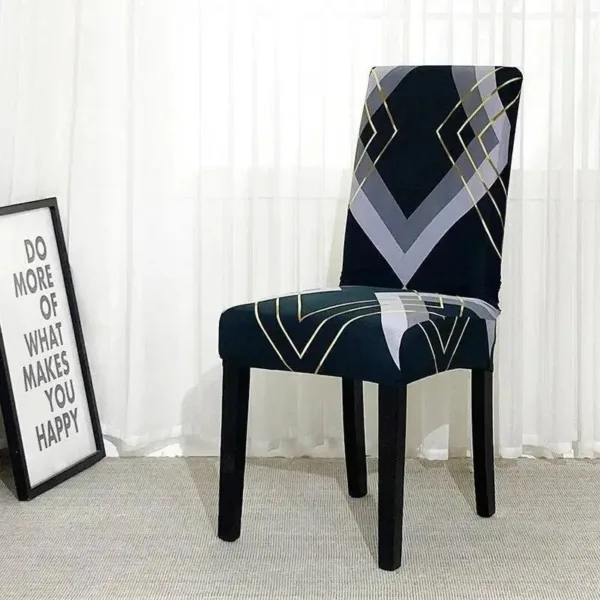 Stoelhoes donkerblauw met grijze chevrons