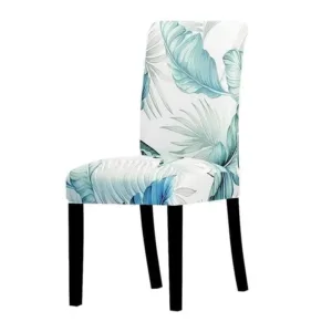 Stoelhoes met turquoise bloemenprint