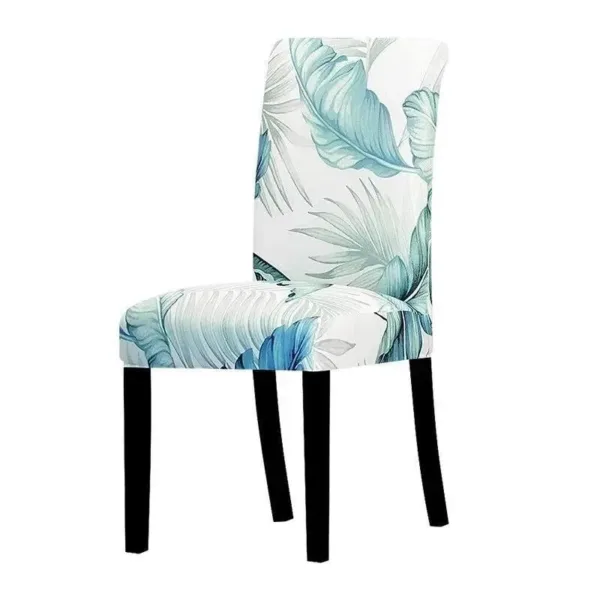 Stoelhoes met turquoise bloemenprint