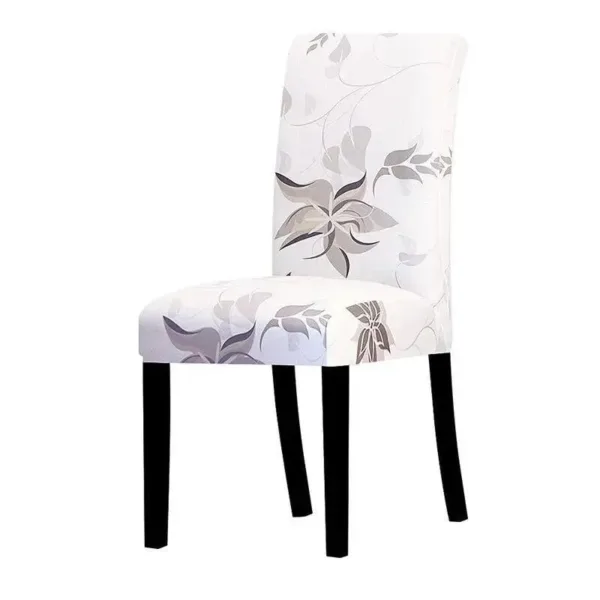 Stoelhoes wit met grijze bloemen