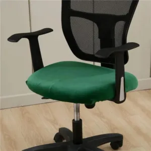 Bureaustoelhoes velours, groen