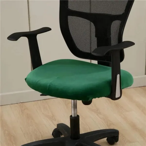 Bureaustoelhoes velours, groen