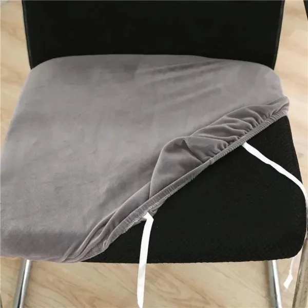 Bureaustoelhoes velours, zebramotief