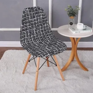 Scandinavische stoelhoes, zwart-wit tweedmotief