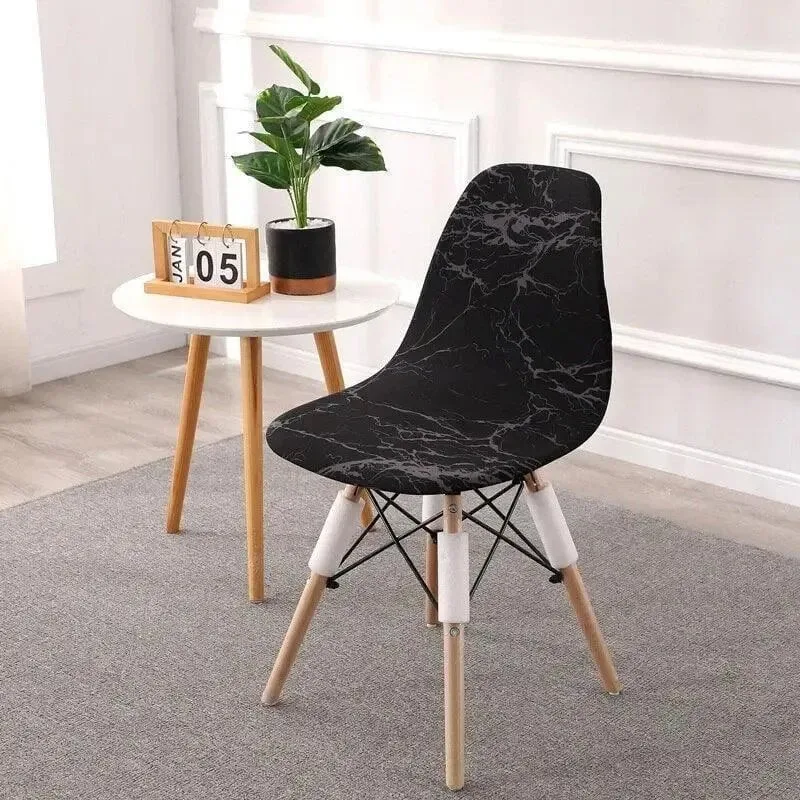 Scandinavische stoelhoes, marmermotief
