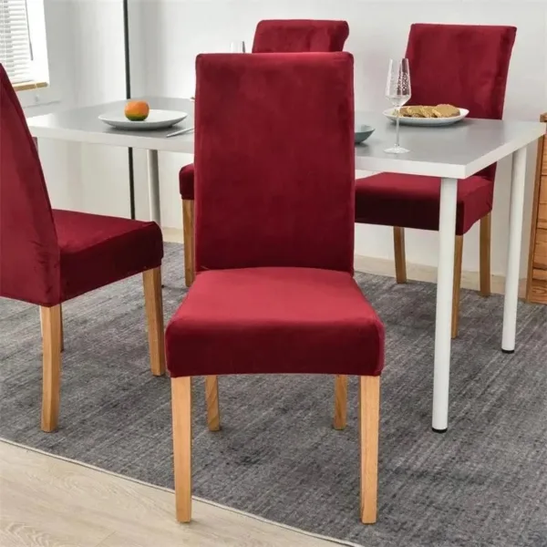Stoelhoes van stretch velours