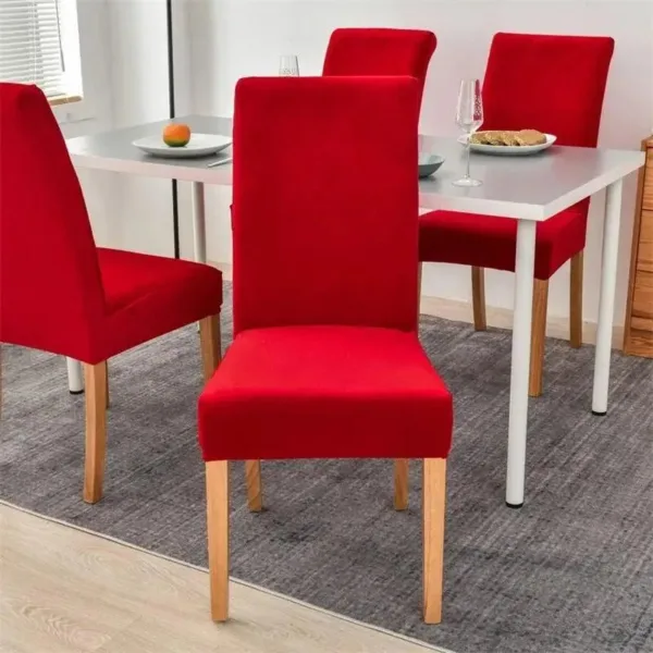 Stoelhoes van stretch velours