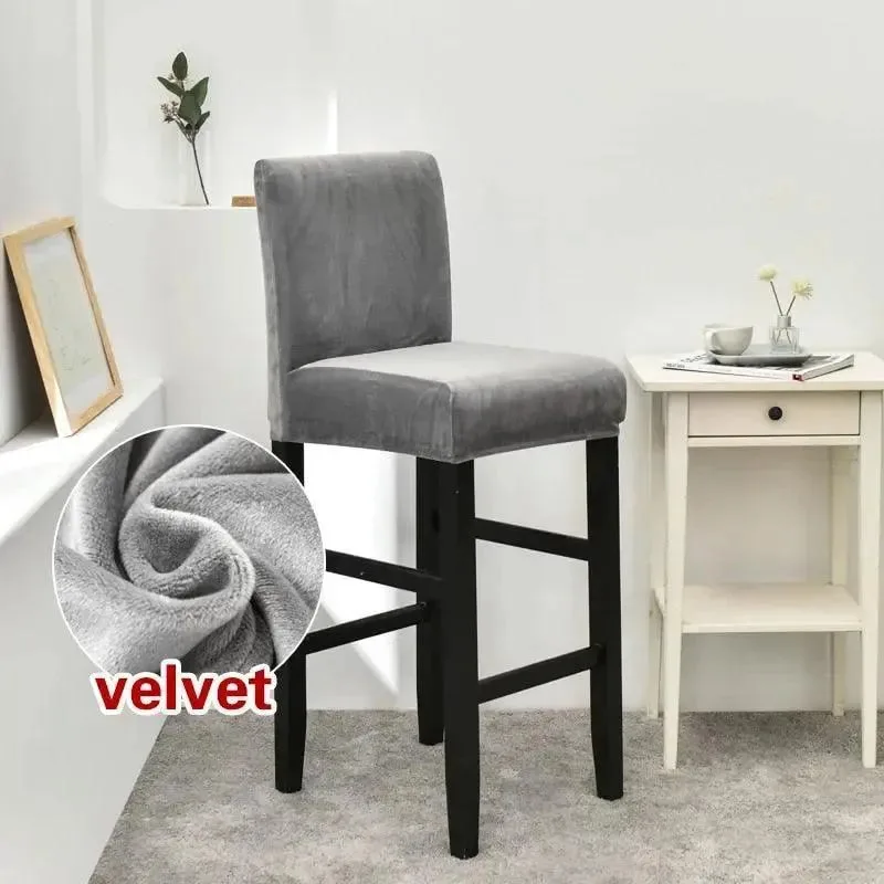 Barkrukhoes van stretch velours