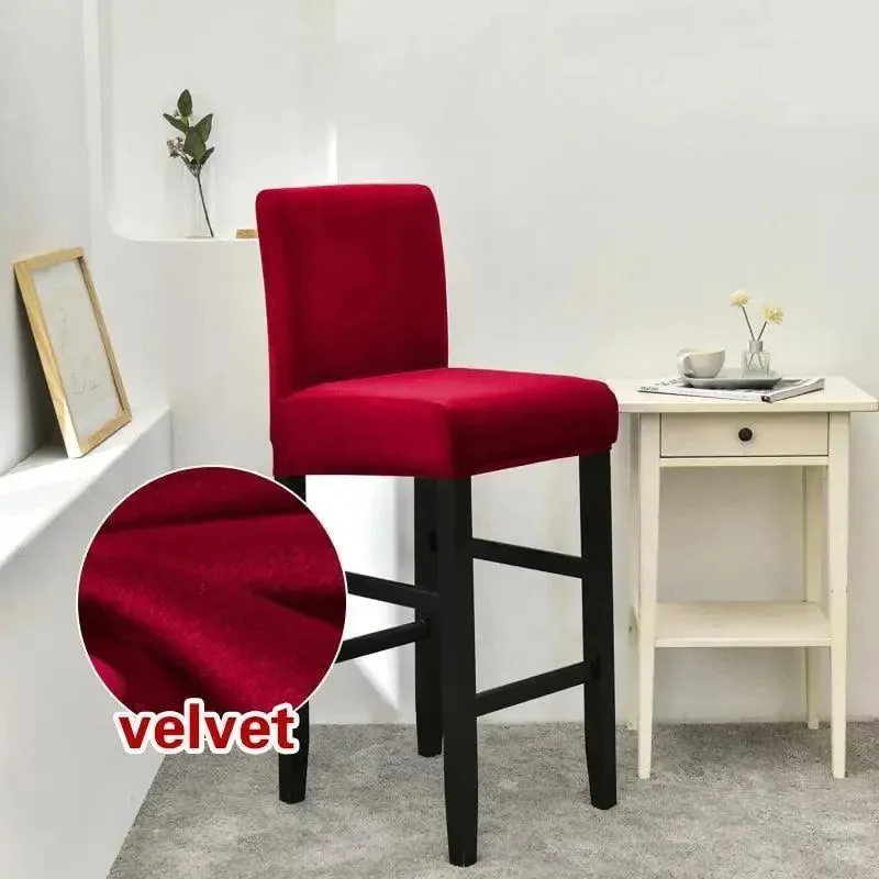 Barkrukhoes van stretch velours