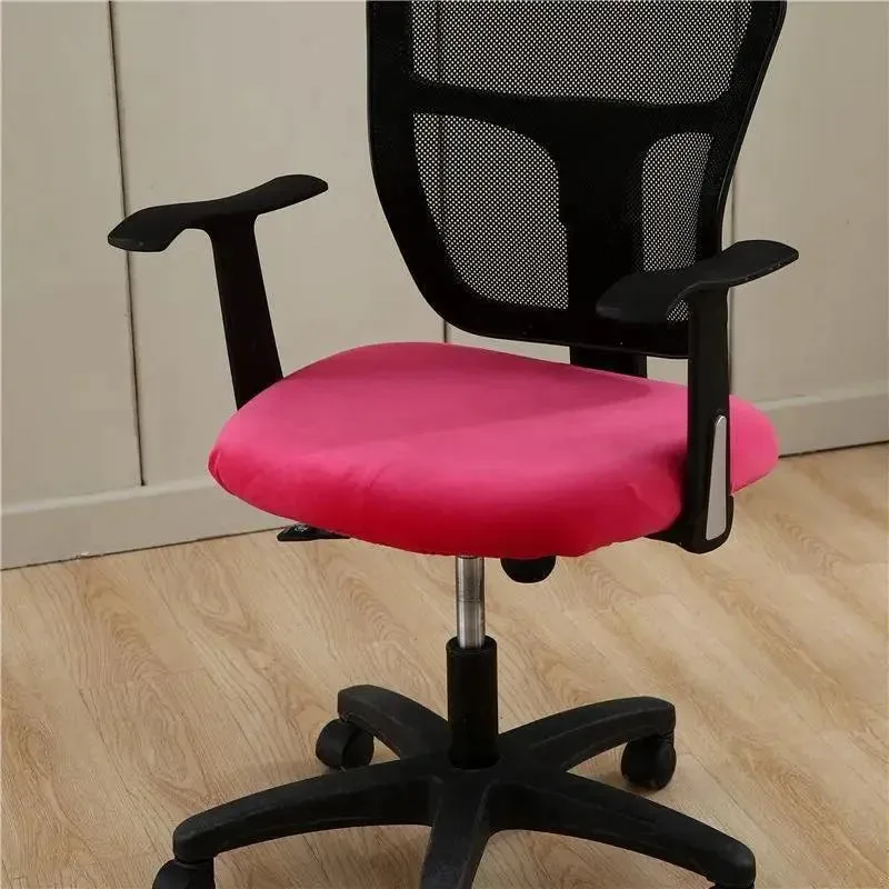 Bureaustoelhoes velours, roze