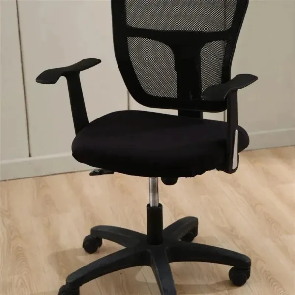 Bureaustoelhoes velours, zwart