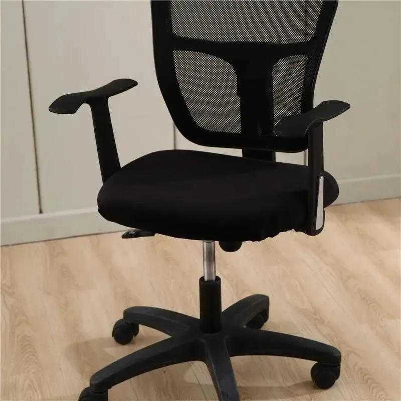 Bureaustoelhoes velours, zwart